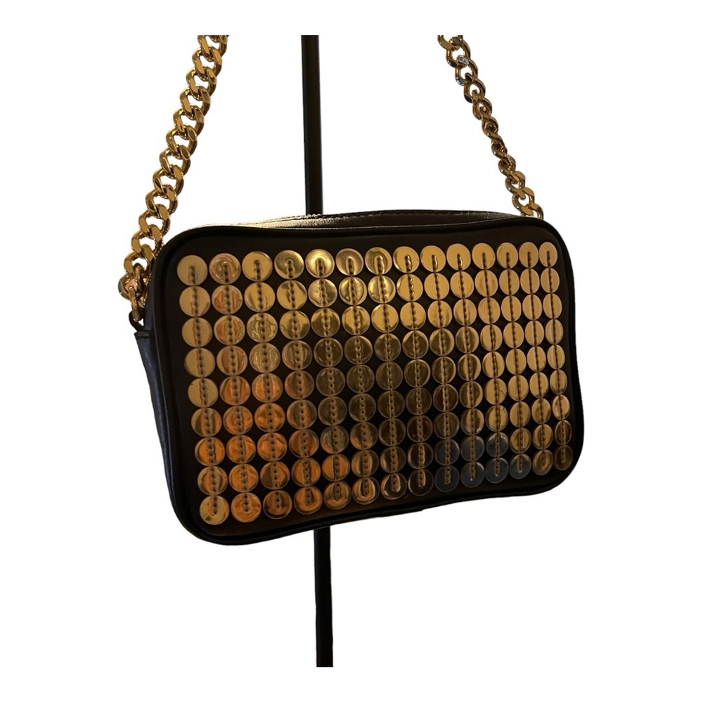 MICHAEL Michael Kors Black Leather and Sequins Crossbody Bag…What a Beauty - Picture 5 of 14